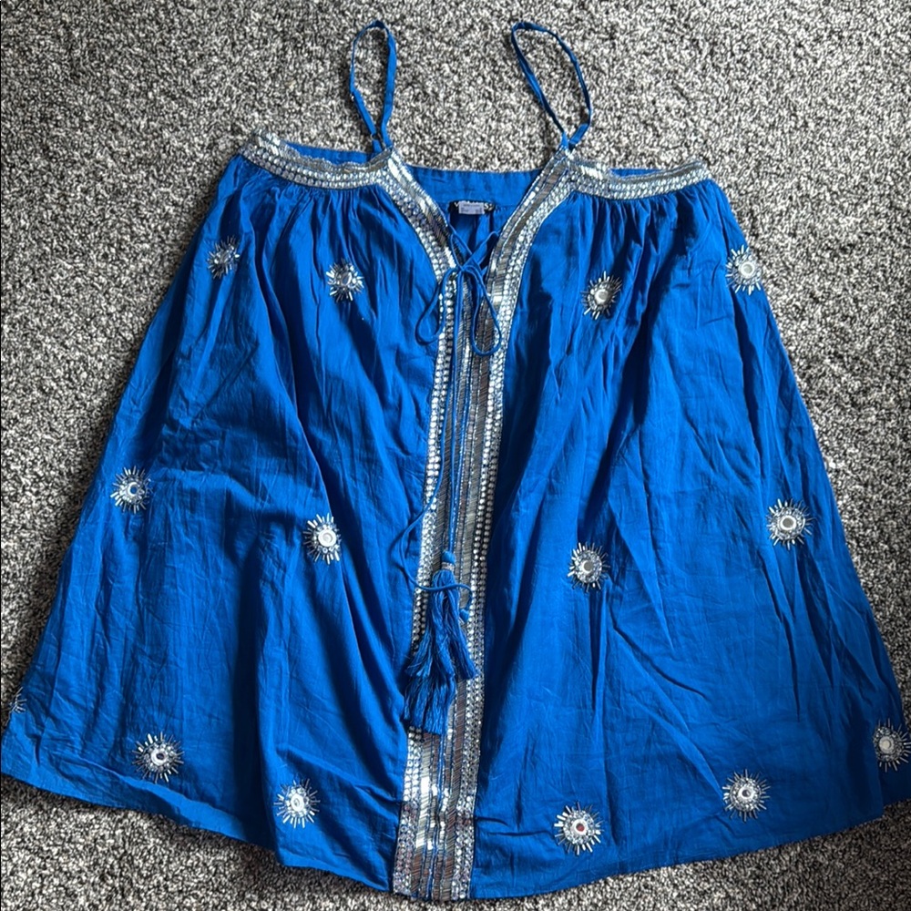 VENUS Royal Blue Dress with Silver Accents